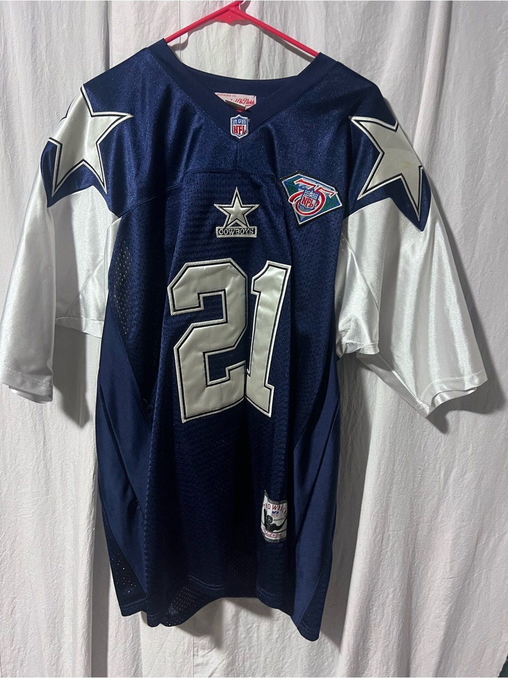 Vintage Mitchell & Ness Korea Tag - Size 54 2XL Throwback 21 Sanders